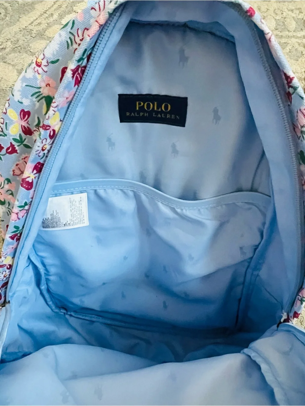 NWT❤️Polo Ralph Lauren Parisian Bear Print large Backpack